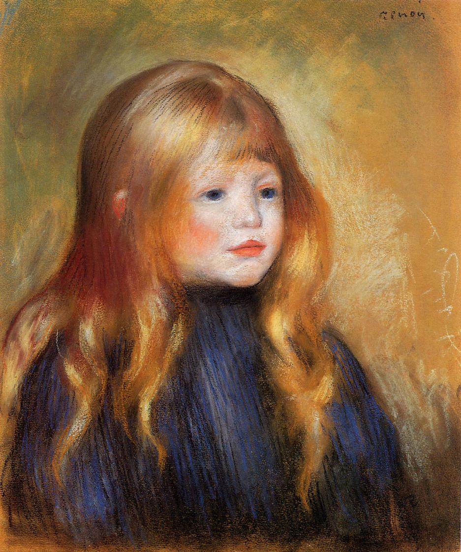 Head of a Child Edmond Renoir 1888